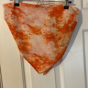 Orange Tie Dye. Bandana Top